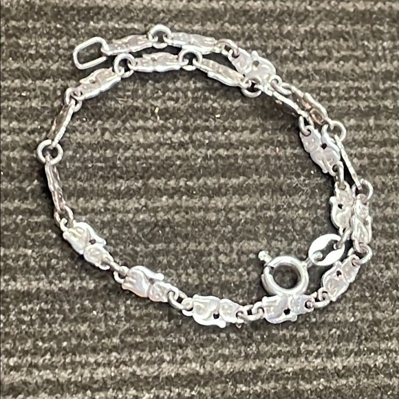 .925 Sterling KITTY CAT BRACELET real solid Silver Fine Jewelry - Picture 1 of 6